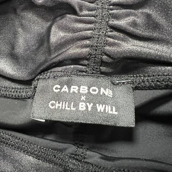 CARBON38 x CHILL BY WILL Shiny Cutout Leggings SIZE XS S Black Open Sides - Picture 4 of 12